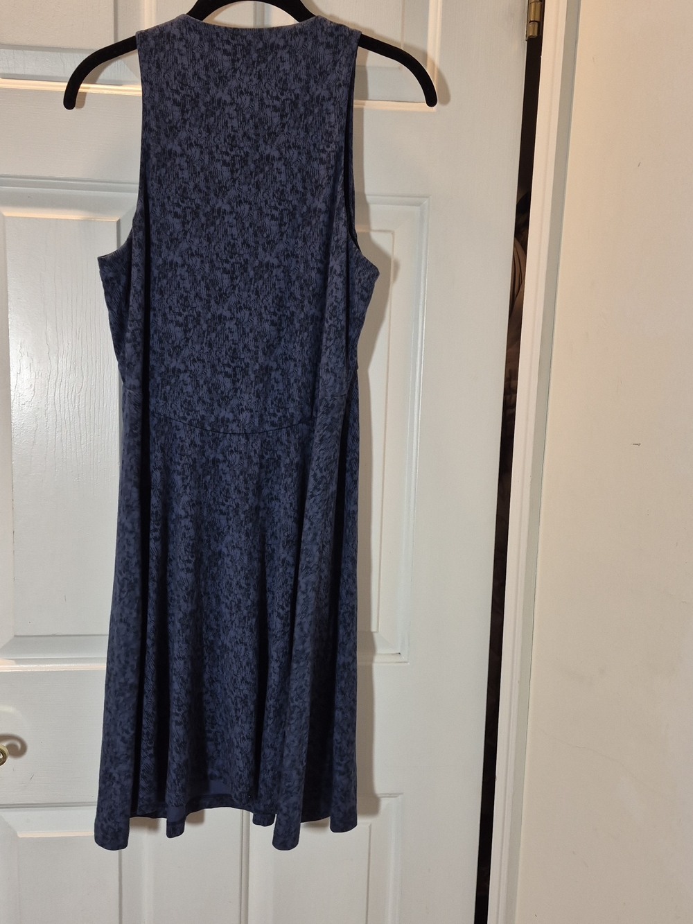 Athleta Navy Blue Printed Sleeveless Midi Dress - Picture 3 of 5